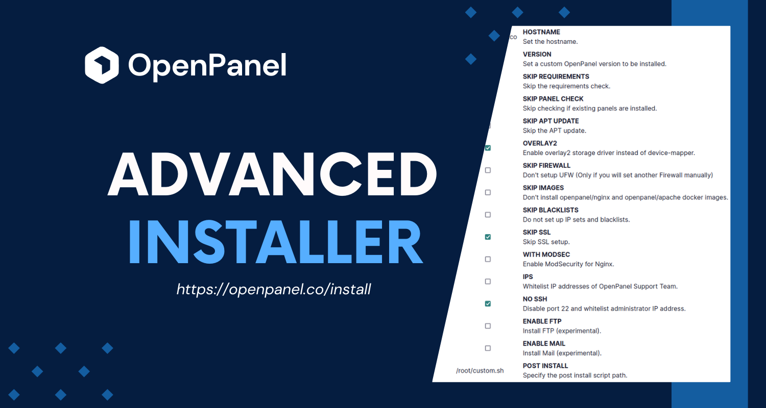 OpenPanel Advanced installer
