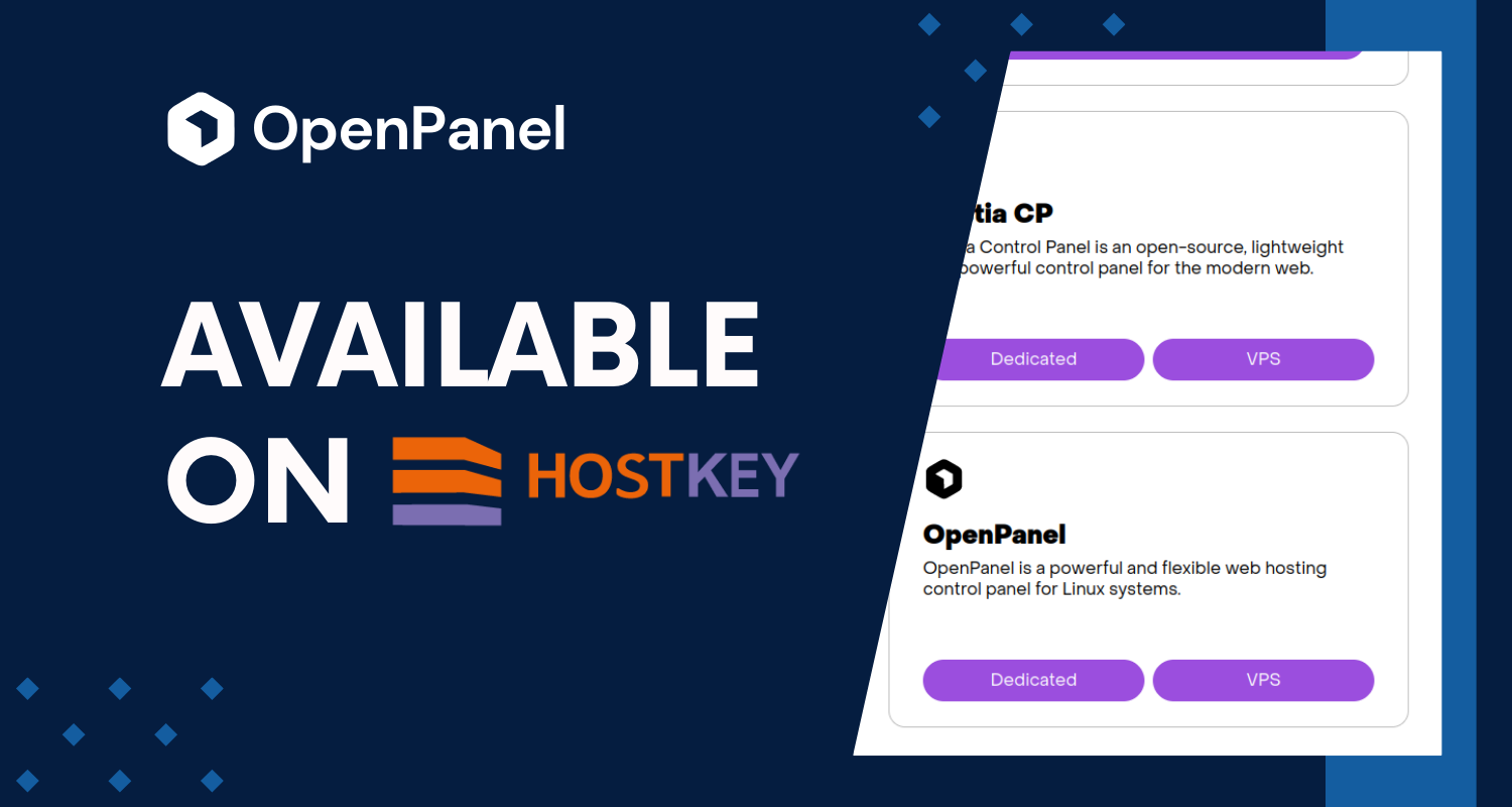 OpenPanel is now available on HostKey